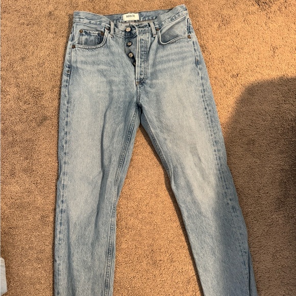 Agolde Riley High Rise Straight Crop Jeans - Picture 2 of 3
